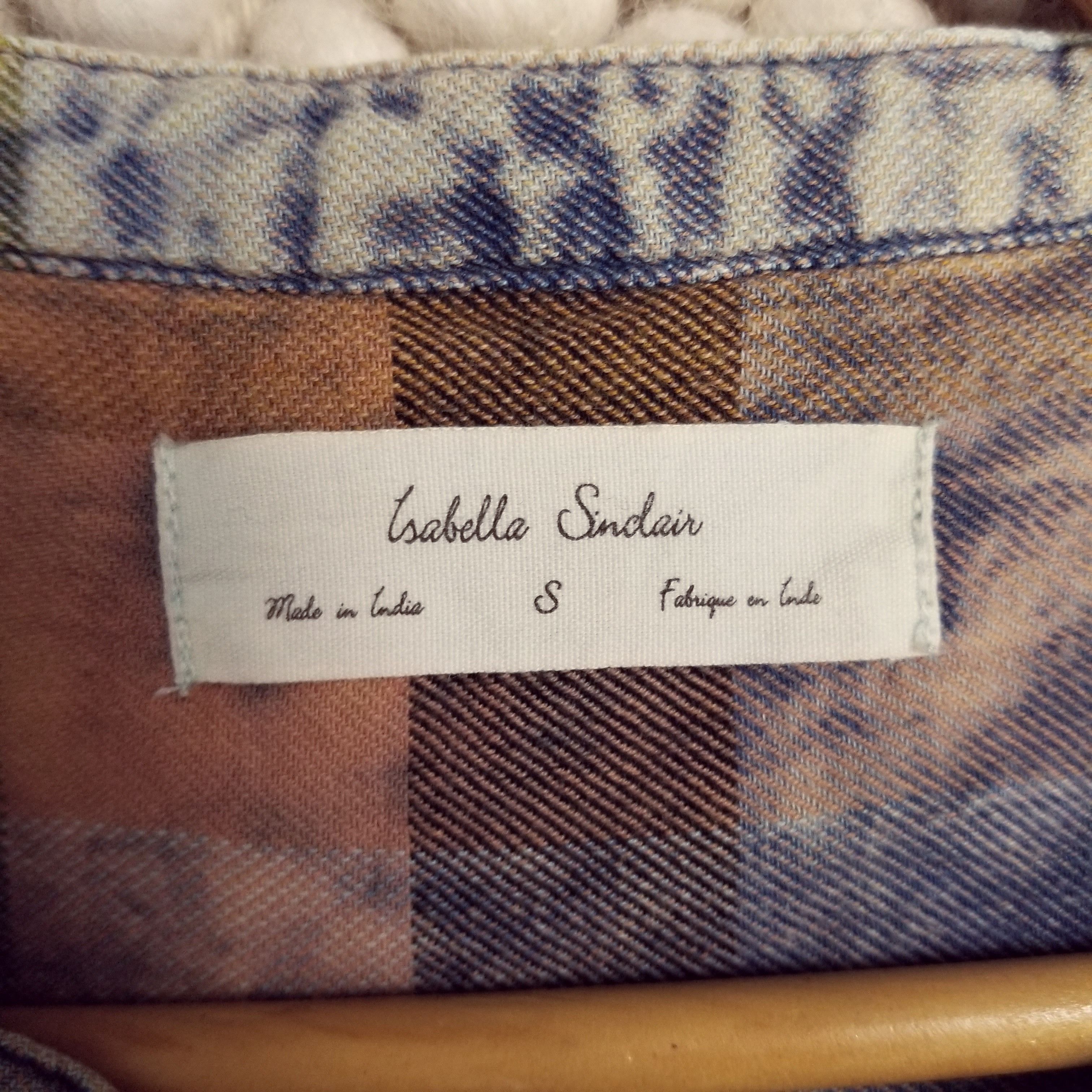 Anthropologie Isabella Sinclair Ruffle Plaid Bleach Dye Tunic Size S / US 4 / IT 40 - 7 Thumbnail