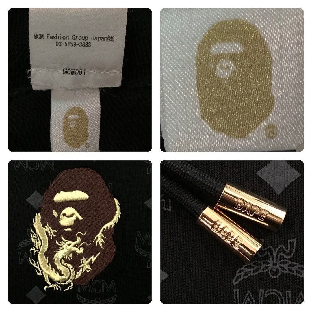 Bape 2024 MCM × BAPE monogram shark pullover hoodie a bathing ape Size US L / EU 52-54 / 3 - 10 Thumbnail