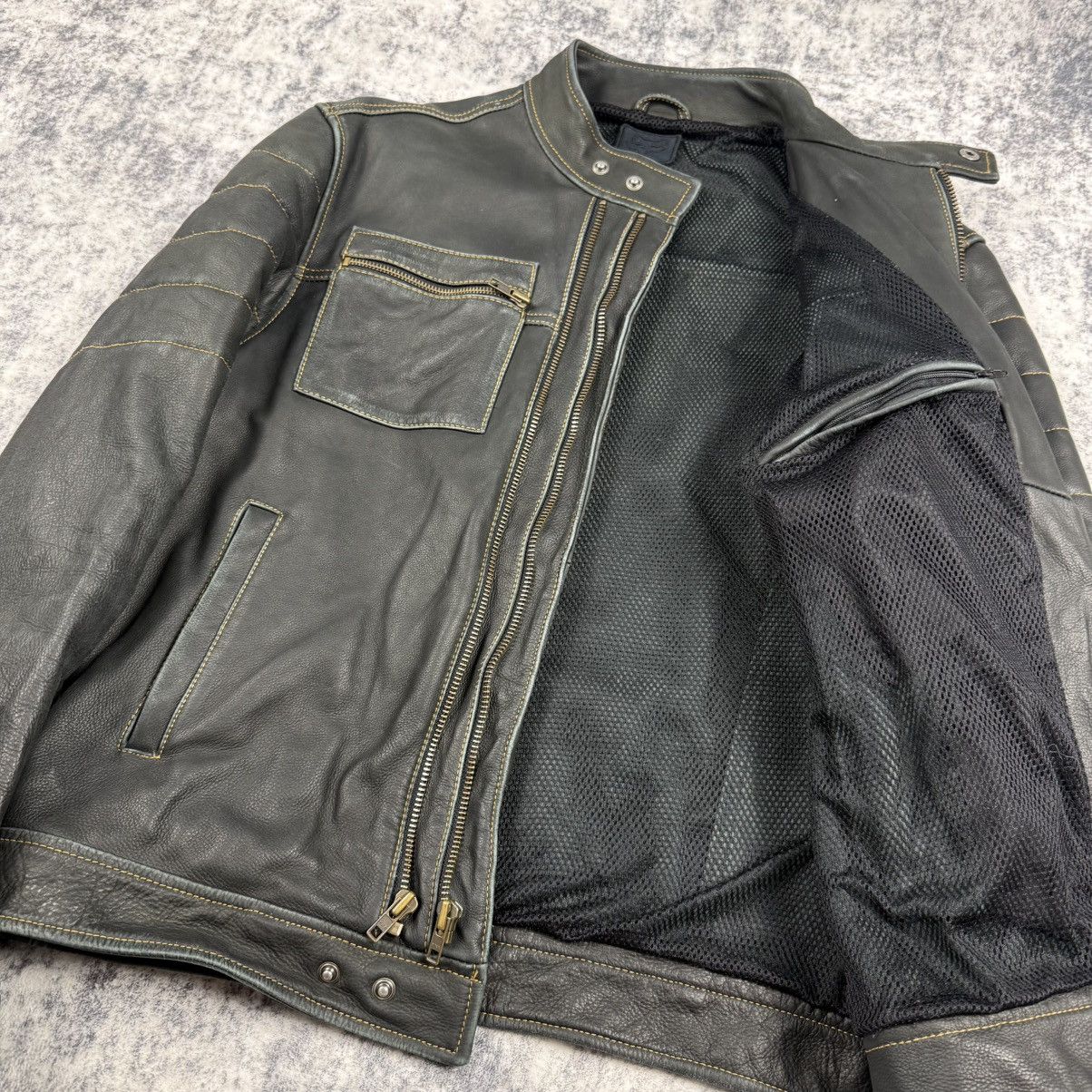 Fox Racing Vintage Fox Racing ‘Dark Green’ Leather Jacket Size US L / EU 52-54 / 3 - 5 Thumbnail