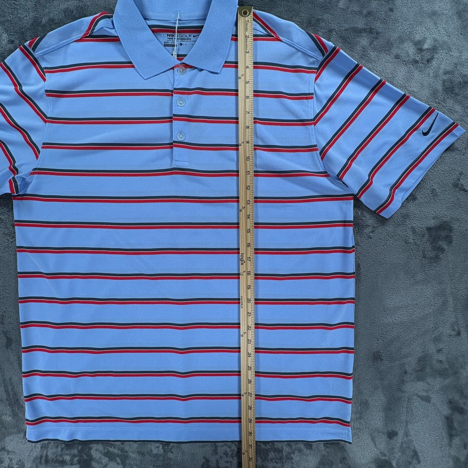 Nike Nike Golf Tour Performance Dri Fit Polo XL Blue Red Stripe N Size US XL / EU 56 / 4 - 8 Thumbnail