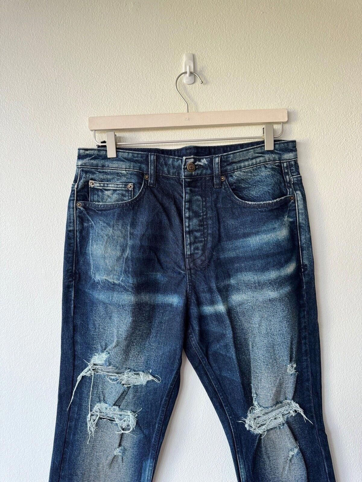 Ksubi new Ksubi mens denim jean 32 wolfgang blue lowlite trashed Size US 32 / EU 48 - 2 Thumbnail