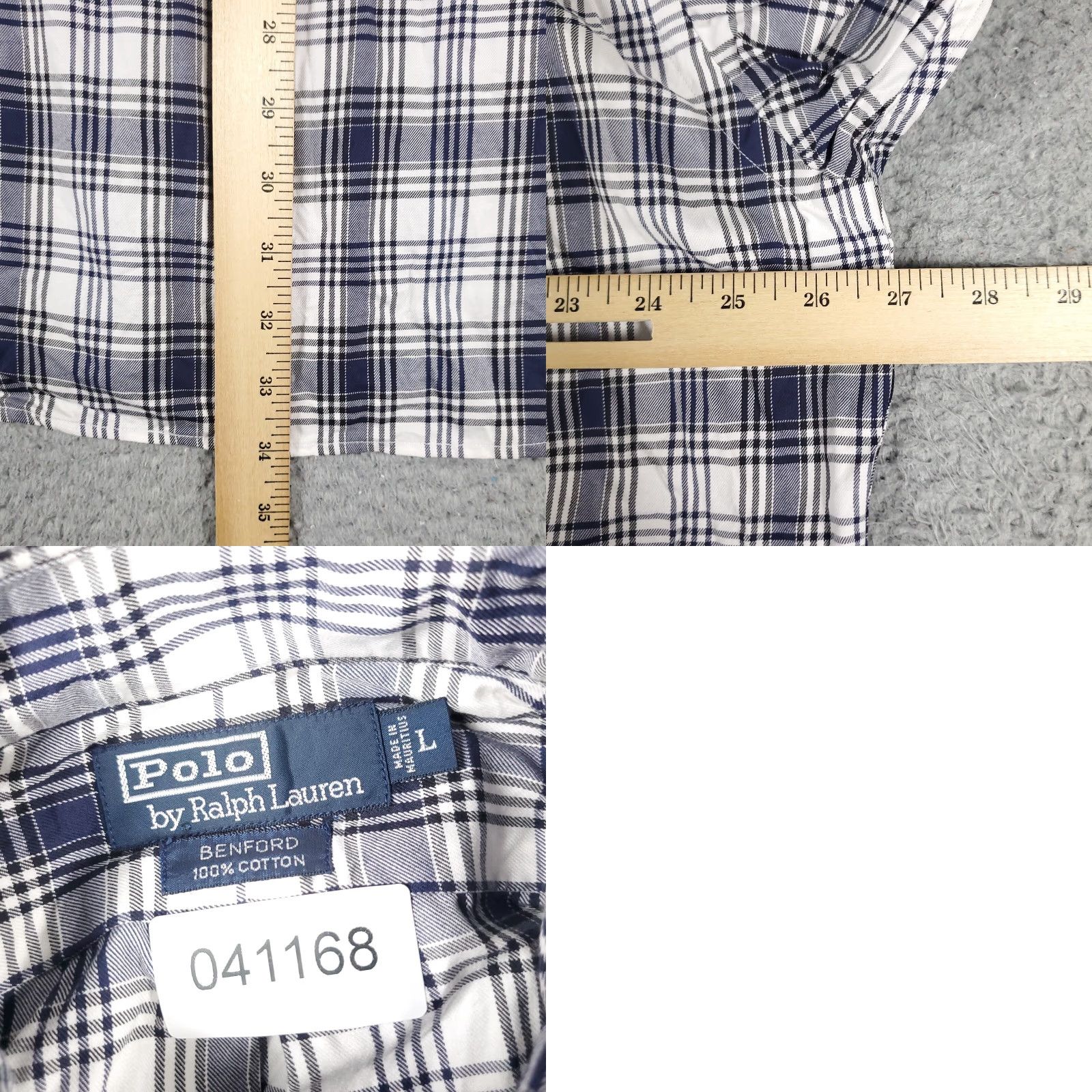 Ralph Lauren Ralph Lauren Shirt Mens Large Blue Plaid Button-Up Long Sleeve Casual Formal Workwear Executive Shirt Mens L Blue Plaid Shirt Size US L / EU 52-54 / 3 - 8 Thumbnail
