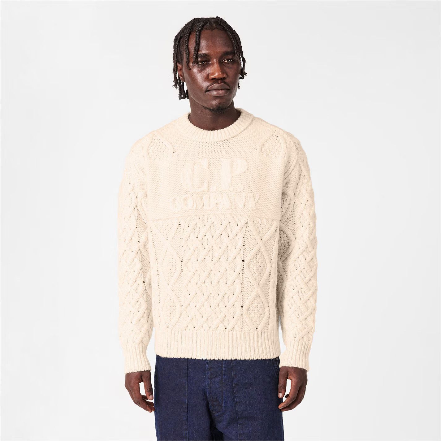 C.P. Company o1g2r1mq0426 Knitted Turtle Neck Jumper in Beige Size US M / EU 48-50 / 2 - 3 Thumbnail