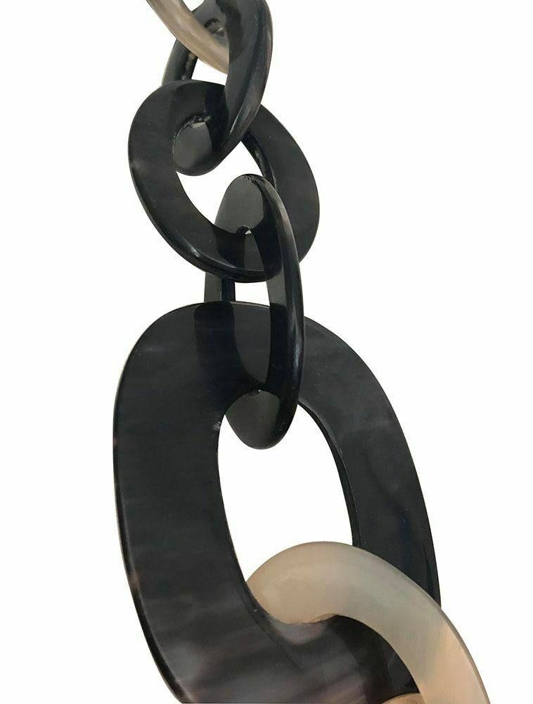 Designer New Textured Cow Horn Necklace. Size ONE SIZE - 3 Thumbnail