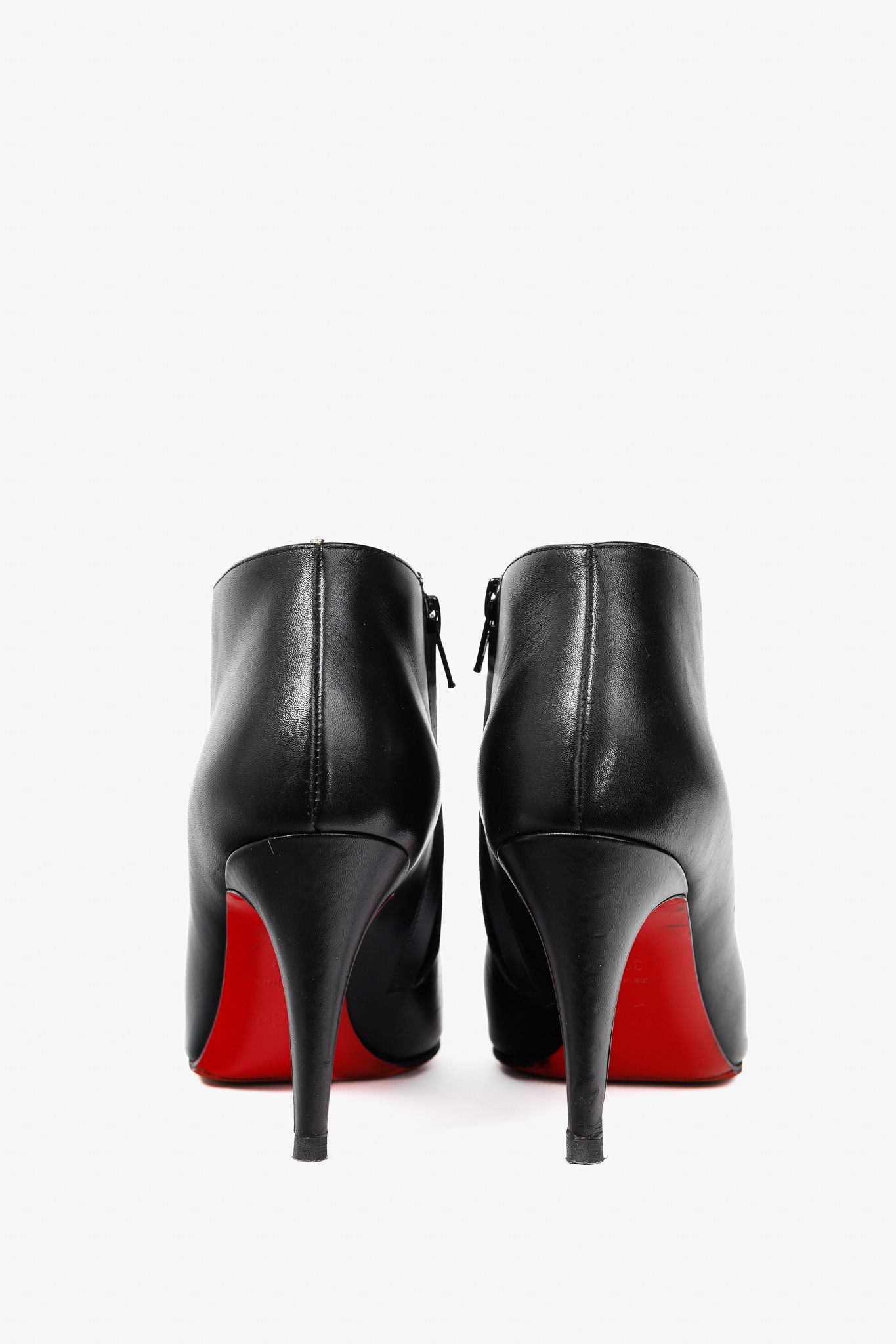 Christian Louboutin Christian Louboutin Belle Black Leather Ankle Boots Size US 8 / IT 38 - 3 Thumbnail