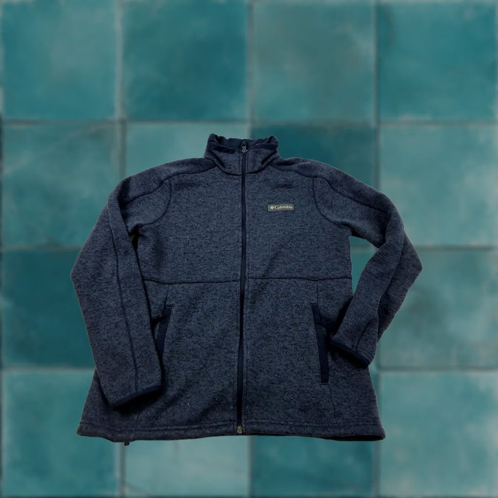 Layer 8 Columbia Jacket Womens Medium Blue Fleece Full Zip Pockets Outdoor Hiking Layer Size M / US 6-8 / IT 42-44 - 1 Thumbnail