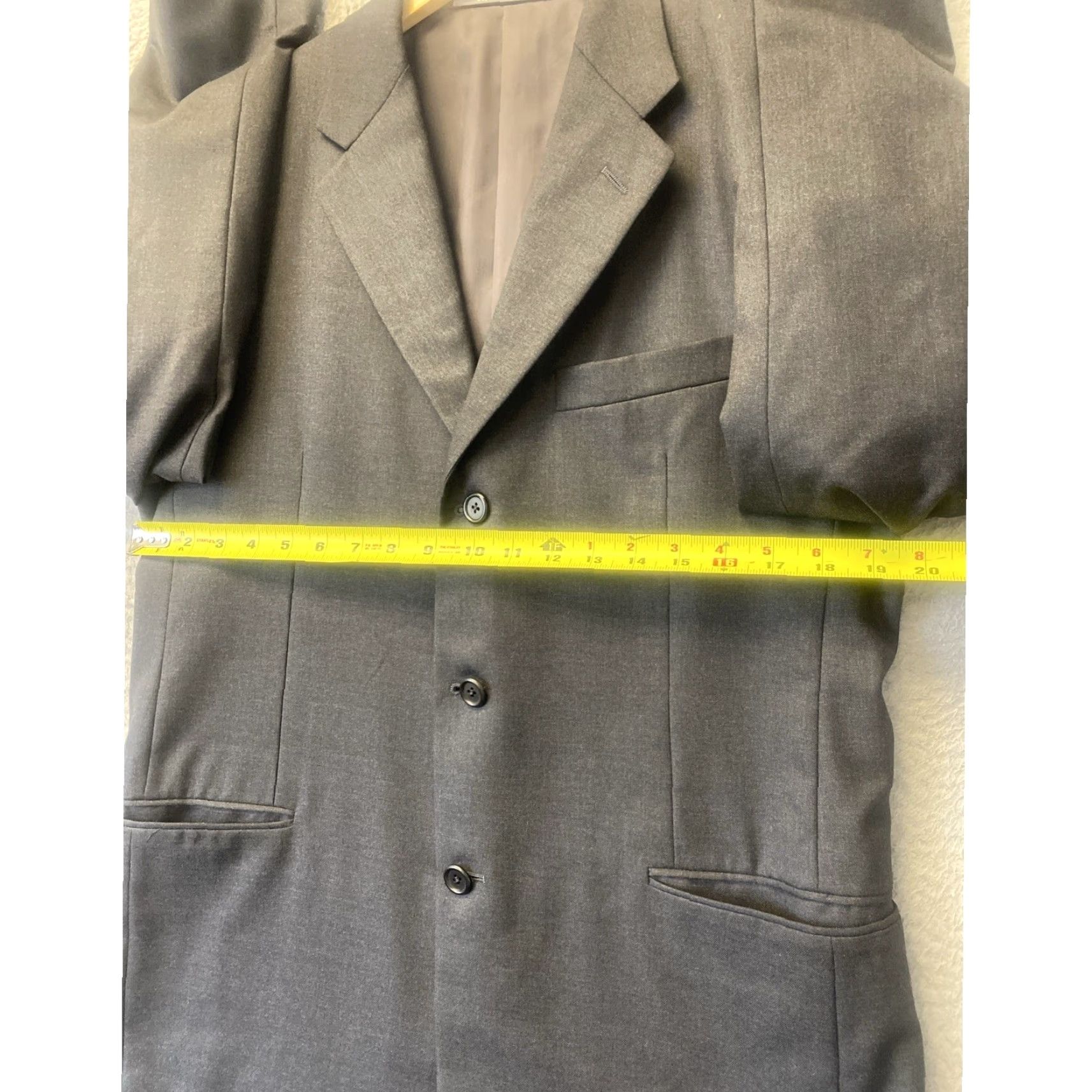 Vintage VINTAGE Hickey Freeman Wool Suit Jacket/Coat Size 40R Gray 3-Button Men’s 2 Piece 3-Button Front Regular Inseam 30" Mens Size 40R - 4 Thumbnail