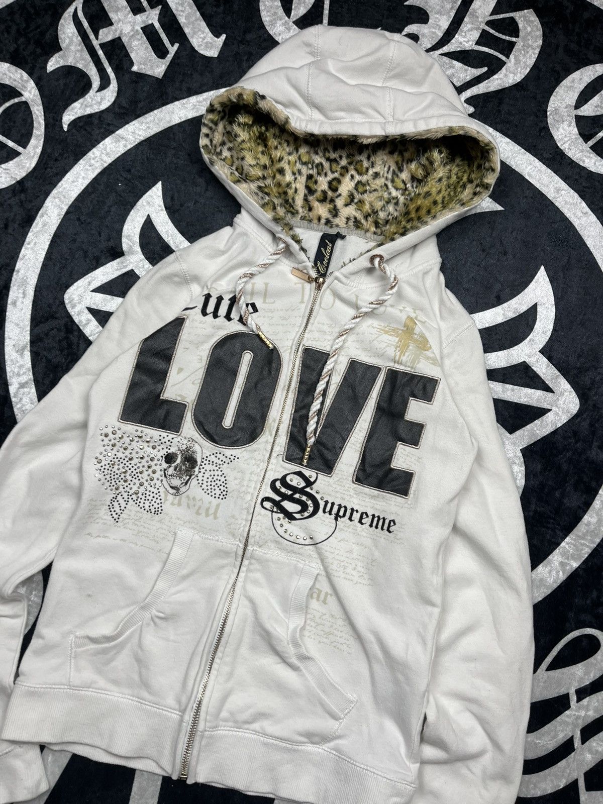If Six Was Nine LGB IfSixWasNine Cute Leopard Supreme Fur Faux Zip Hoodie Size M / US 6-8 / IT 42-44 - 2 Thumbnail