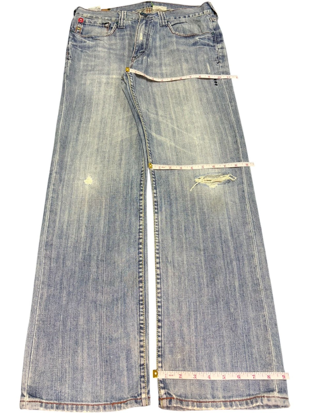 Fubu Vintage Japanese Brand Faded Wash Distressed Loose Jeans Size US 32 / EU 48 - 8 Thumbnail