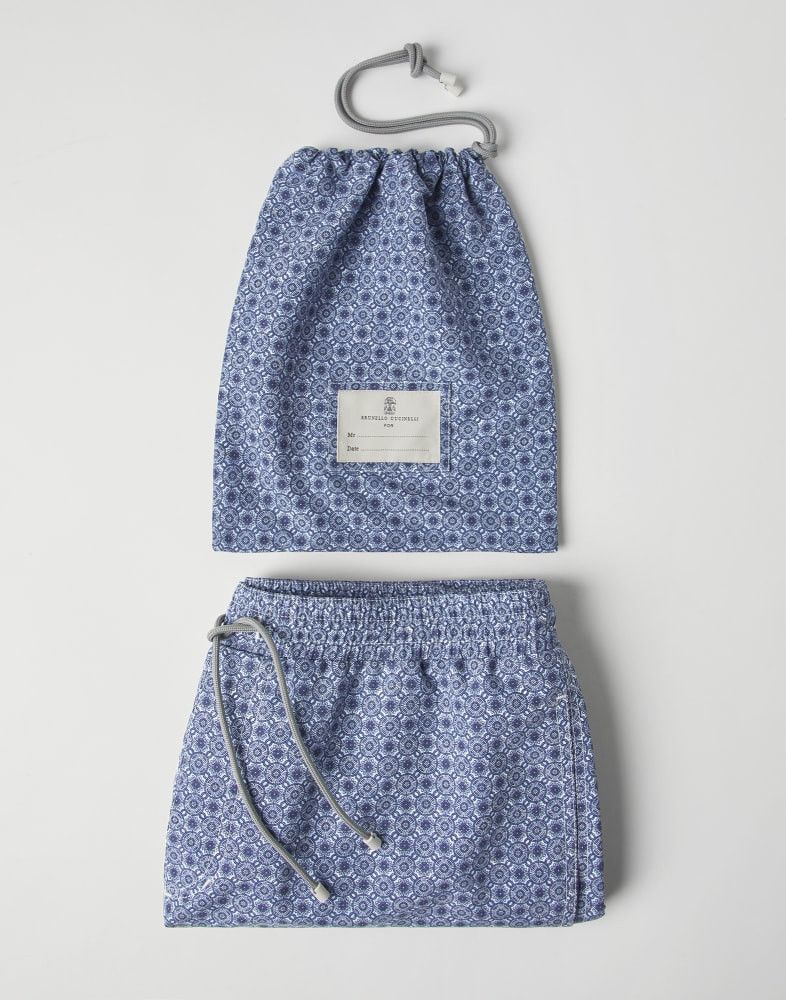 Brunello Cucinelli o1w1db10825 Bathing Suit in Blue Size US 36 / EU 52 - 4 Thumbnail