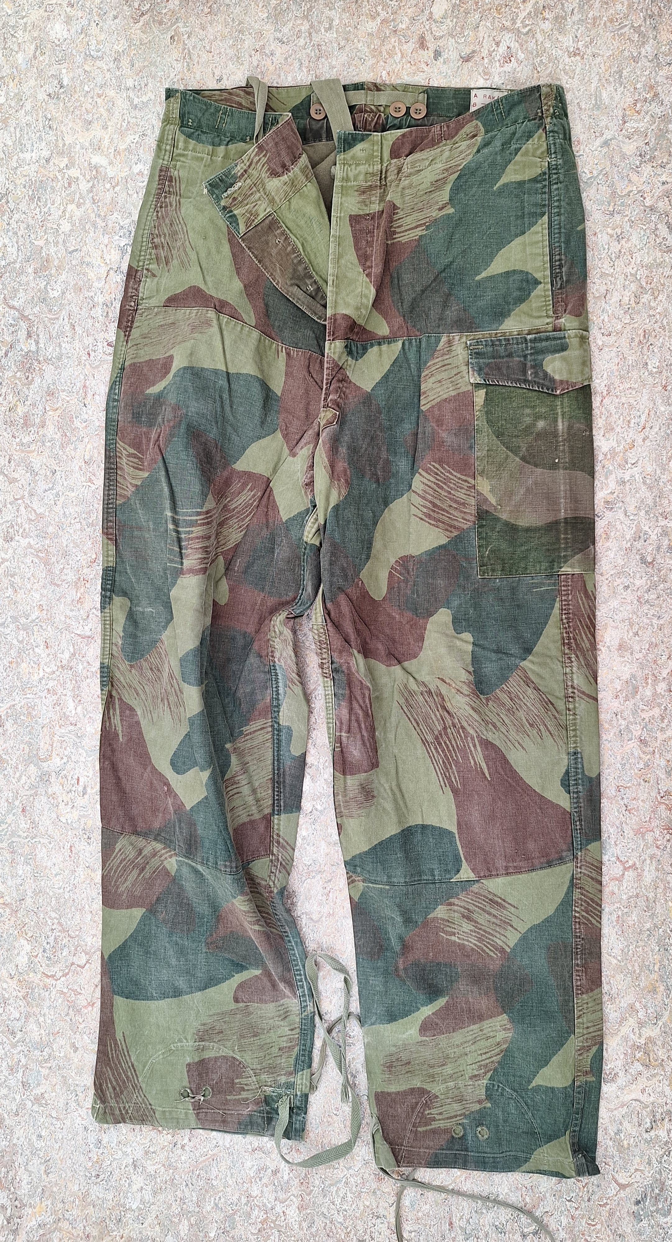 Vintage 6x Belgian Paracommando Brushstroke Camouflage Trousers | Grailed