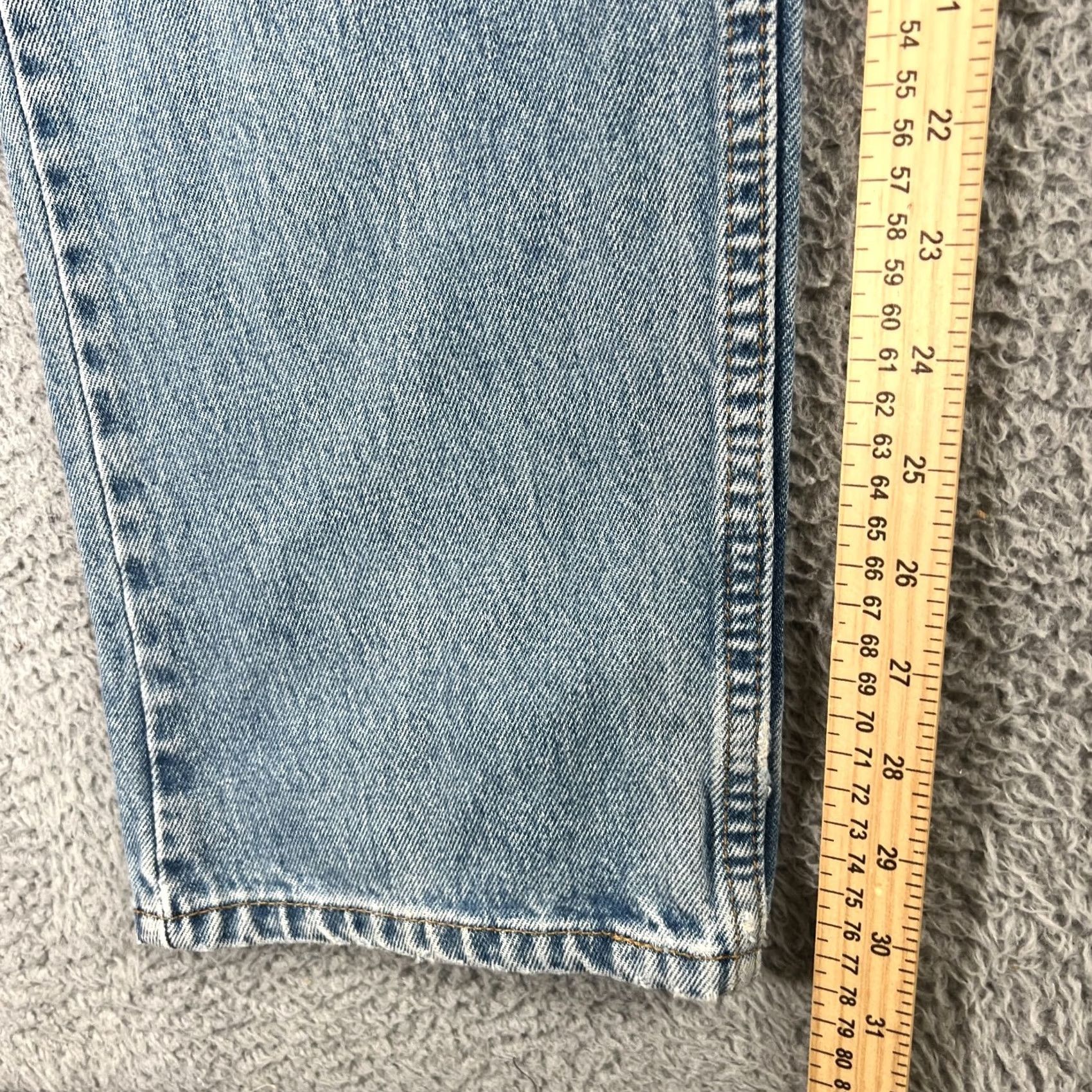 Levi's VINTAGE Levi's 505 Jeans Mens 36x30 Distressed Light Wash Straight Leg Denim Cotton Blue 90s Retro Punk Rock Casual Jeans Mens Size US 36 / EU 52 - 3 Thumbnail