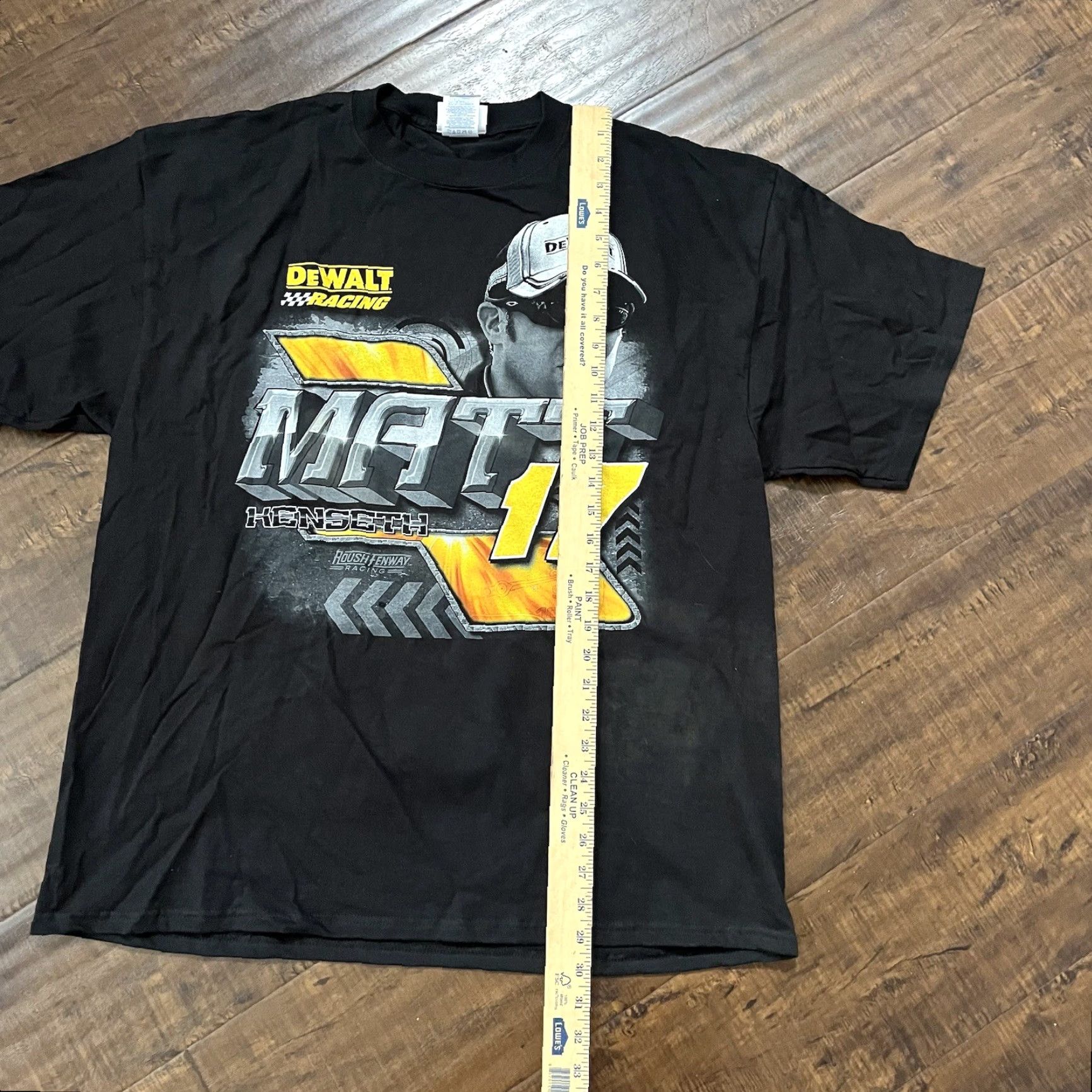 Chase Authentics VINTAGE Matt Kenseth #17 T-Shirt Mens XL Black Nascar Dewalt Racing Double Sided Size US XL / EU 56 / 4 - 8 Thumbnail
