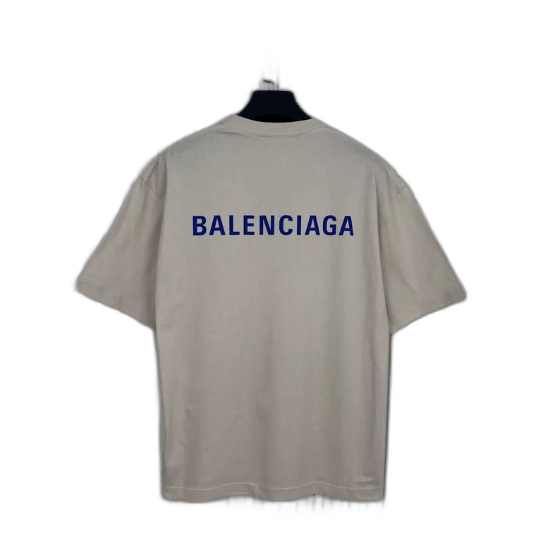 Balenciaga Balenciaga Beige Embroidered Logo Short Sleeve Shirt-2505 Size US XS / EU 42 / 0 - 1 Thumbnail