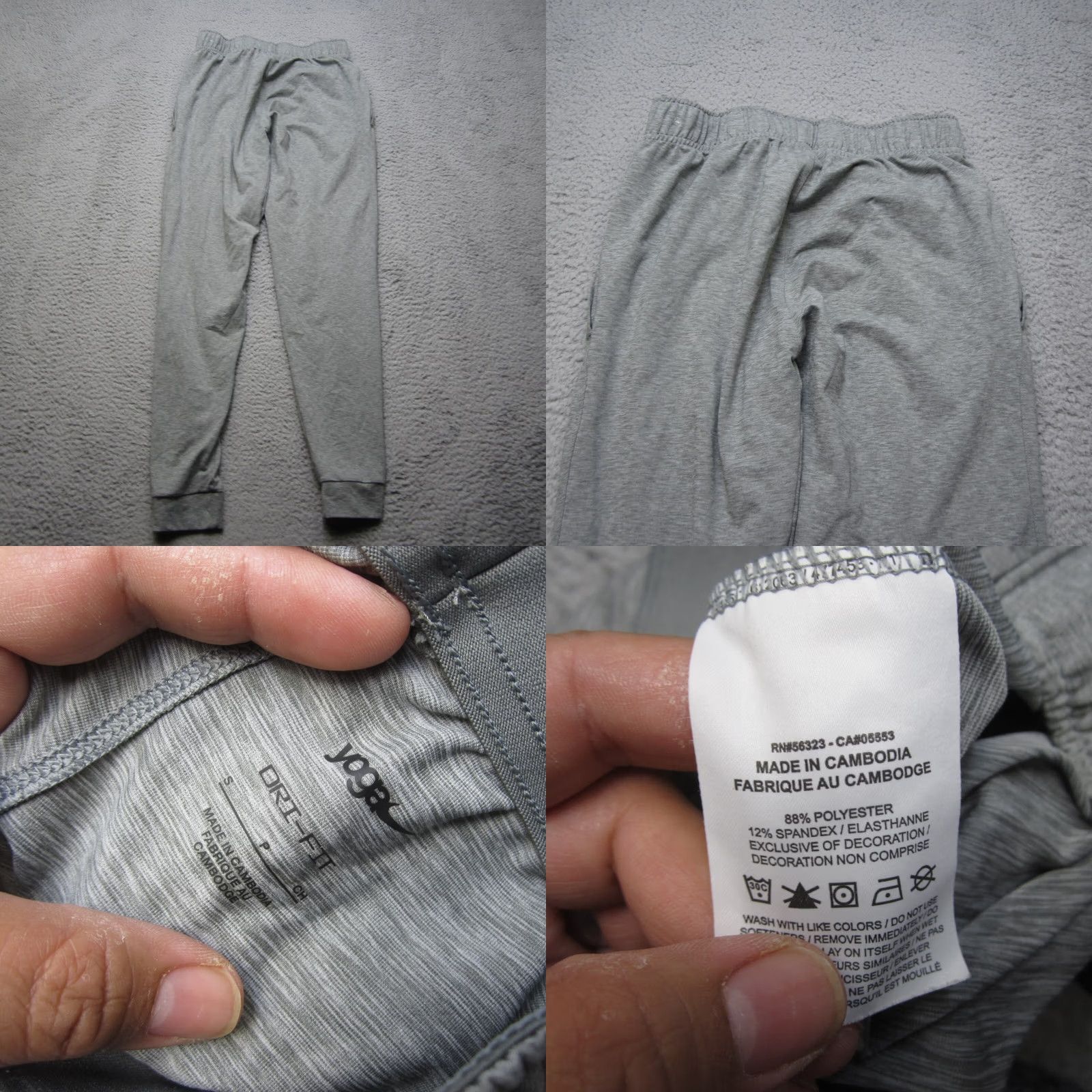 Nike Nike Yoga Jogger Mens S Gray Performance Sweat Thermo Lightweight Travel Size US 29 - 8 Thumbnail