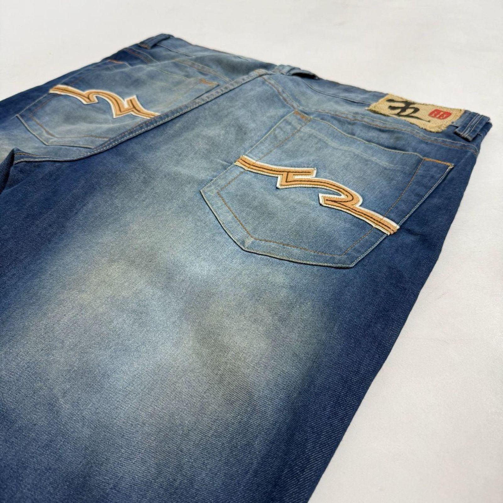 Ecko Unltd. × JNCO × Vintage Vintage y2k baggy wide leg embroidered faded archive jeans Size US 40 / EU 56 - 2 Thumbnail