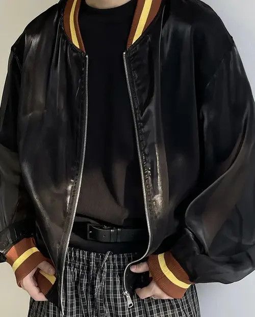 VIBE Avant garde oversized graffiti sheer mesh baseball jacket Size US XL / EU 56 / 4 - 3 Thumbnail