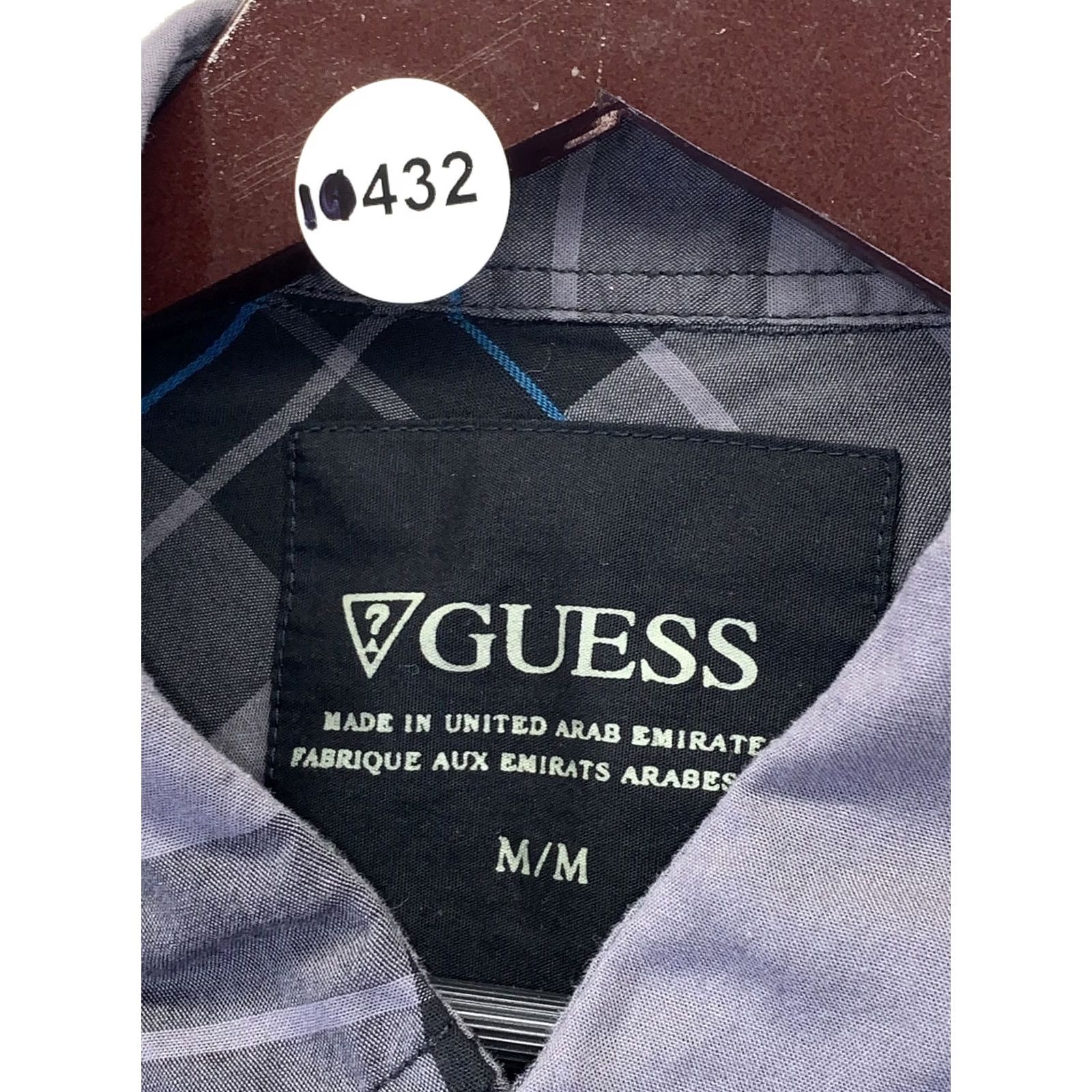 Guess VINTAGE GUESS Shirt Mens Medium Gray Plaid Clear Snap Front Button-Up Collared Long Sleeve Casual Autumn Winter 90s Mens Size US M / EU 48-50 / 2 - 3 Thumbnail