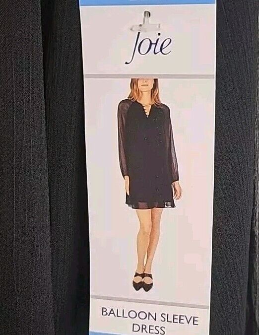Joie Joie Women's Balloon Sleeve Dress Sheer Black Small NWOT Da Size S / US 4 / IT 40 - 3 Thumbnail