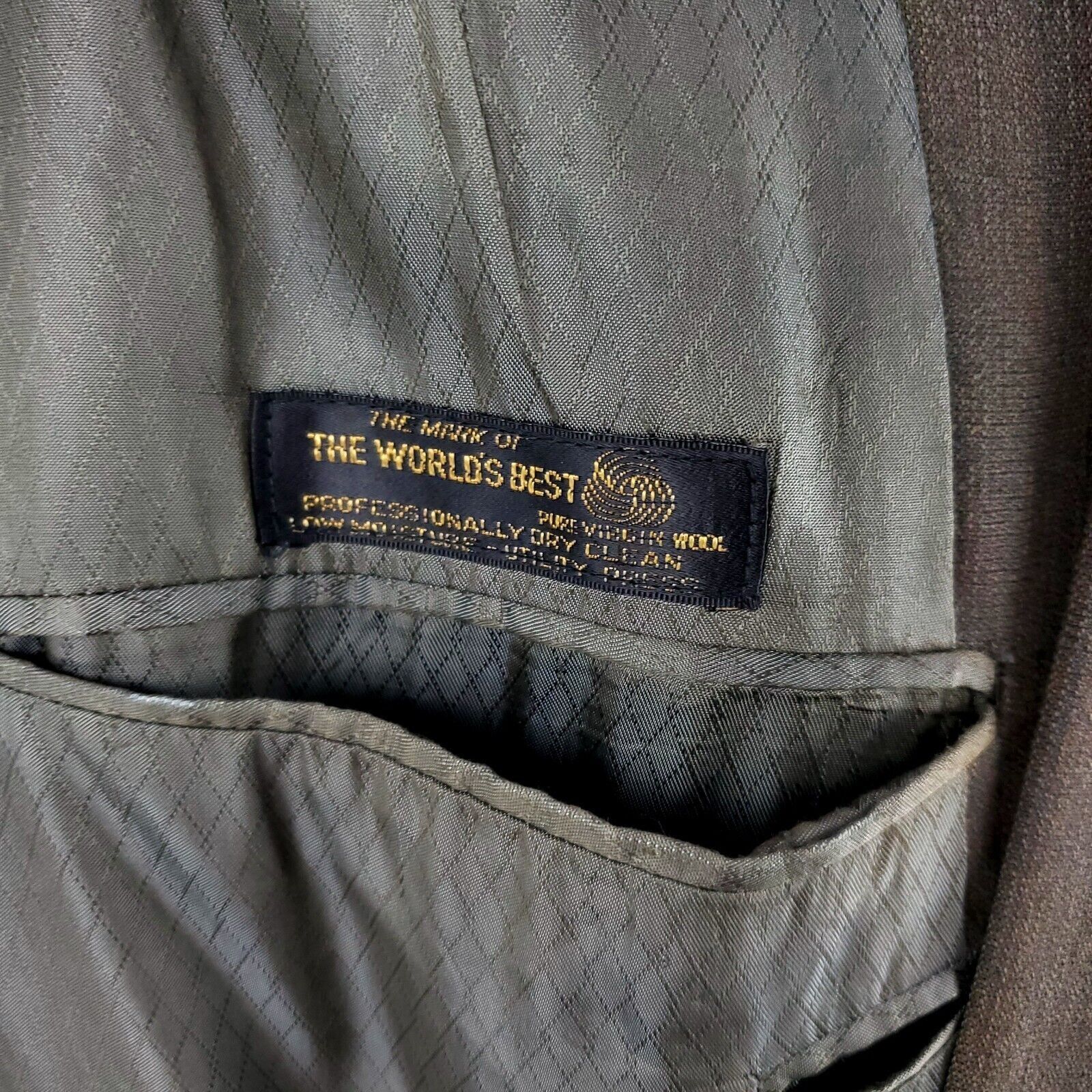 Hart Schaffner Marx Hart Schaffner Marx Wool 2 Button Sport Coat 46L Green Blaz Size 46L - 8 Thumbnail
