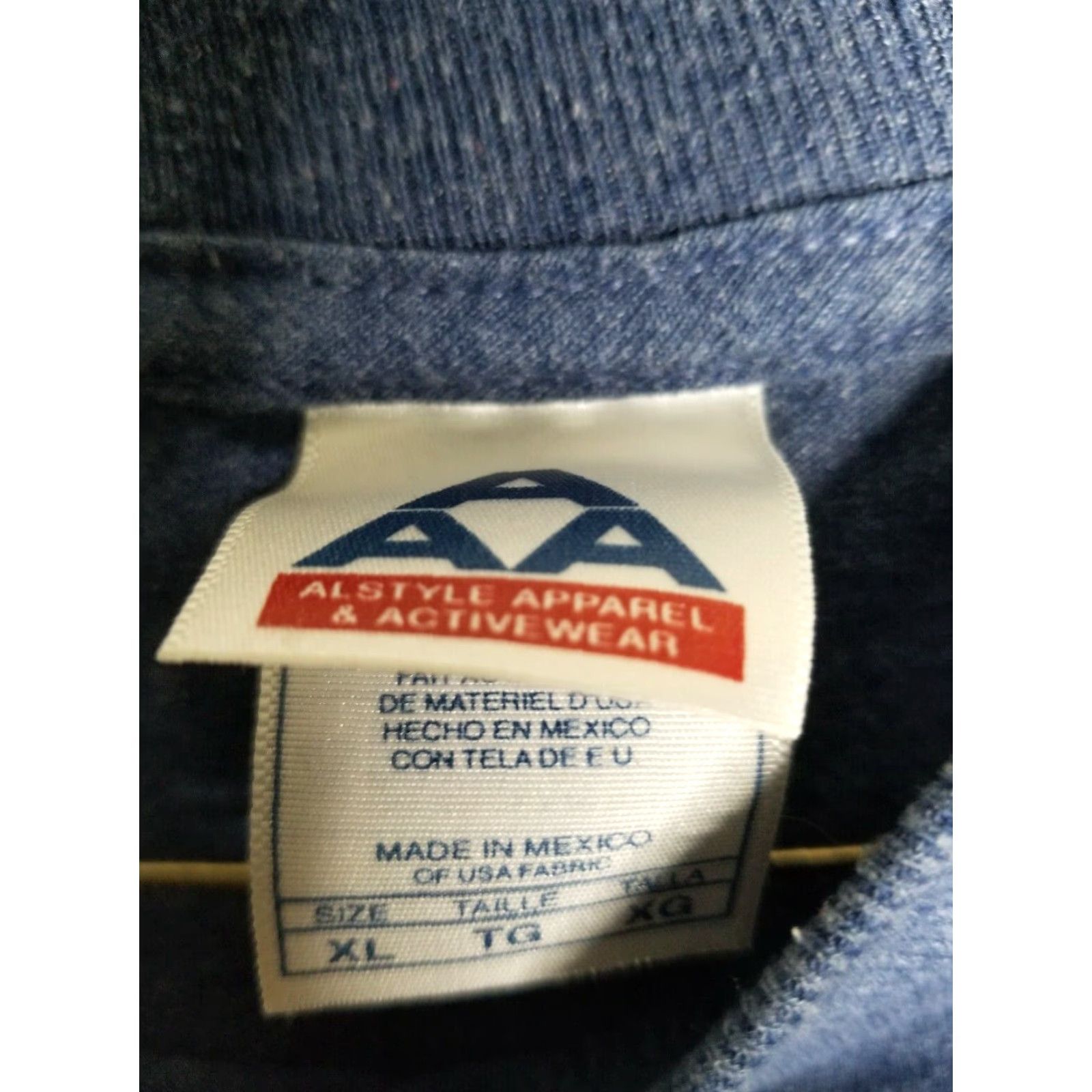 Spell VINTAGE University of Michigan 90s Mens XL Navy Blue Faded Spell Out Cotton T-Shirt Size US XL / EU 56 / 4 - 3 Thumbnail