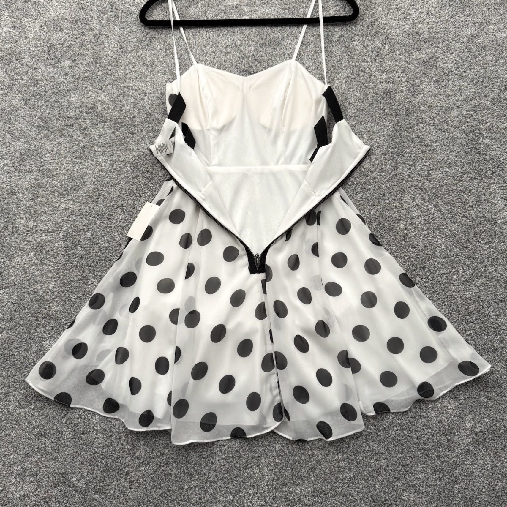 Vintage VINTAGE 50s Style Dress Size 3/4 Coquette Flowy Swing Sheer Polka Dot Chic Overlay Dress Womens Size XS / US 0-2 / IT 36-38 - 8 Thumbnail