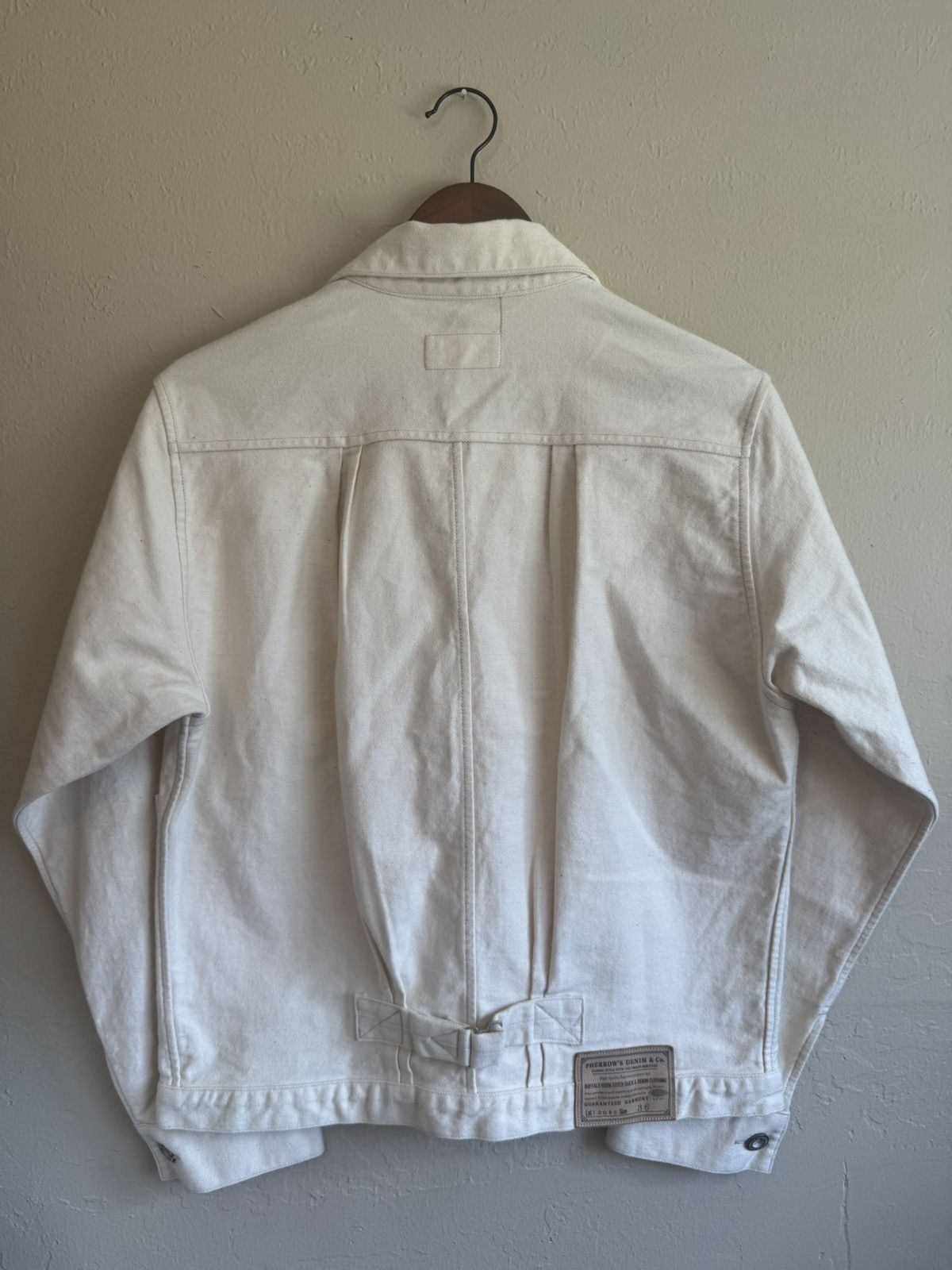 Pherrow's Pherrow’s Frontier Series Type II White Denim Jacket Size US M / EU 48-50 / 2 - 4 Thumbnail
