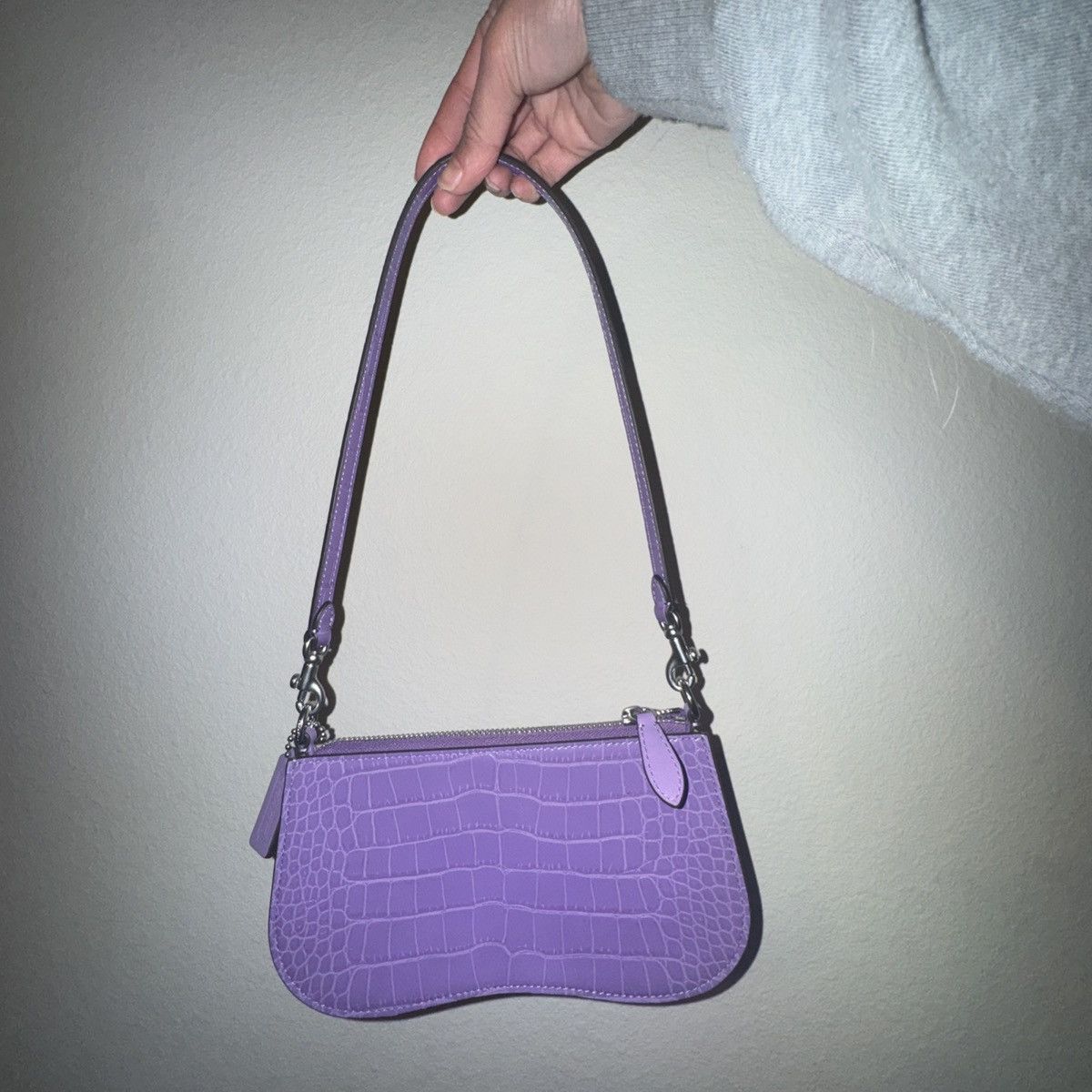 Coach Coachtopia New Never Used Purple Croc Print Baguette Size ONE SIZE - 12 Thumbnail