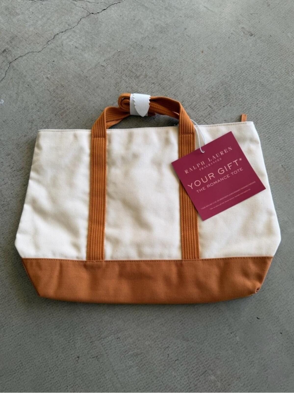 Polo Ralph Lauren Ralph Lauren / Canvas Shopping Tote Bag / Cream Brown Size ONE SIZE - 8 Thumbnail