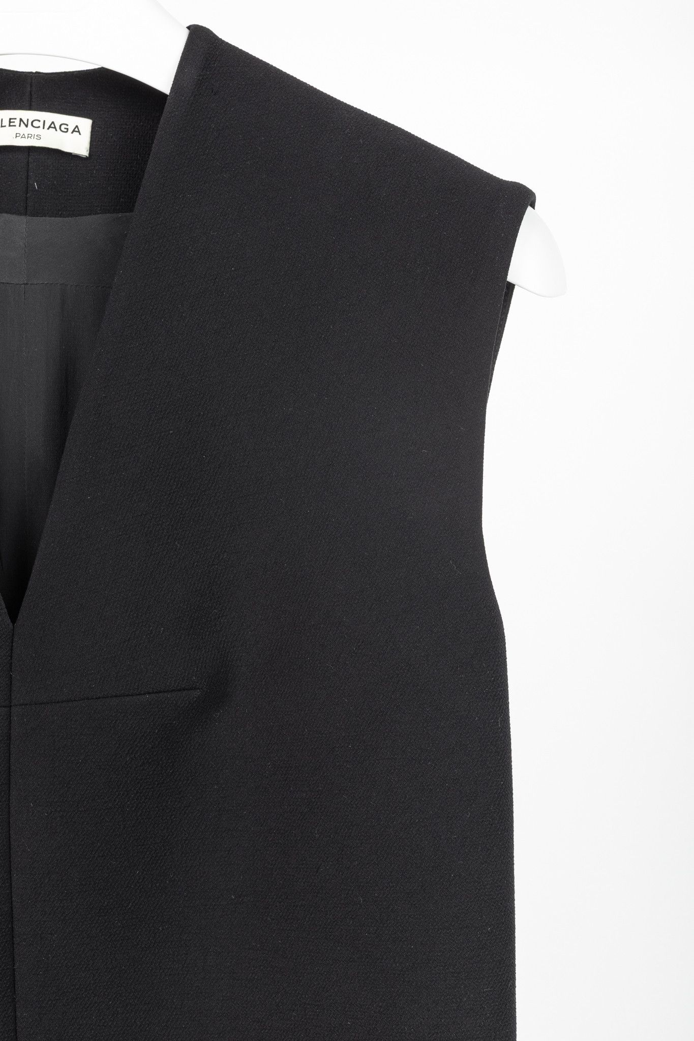 Balenciaga Balenciaga Black Crepe Back-Pleat Sleeveless Dress Size S / US 4 / IT 40 - 5 Thumbnail