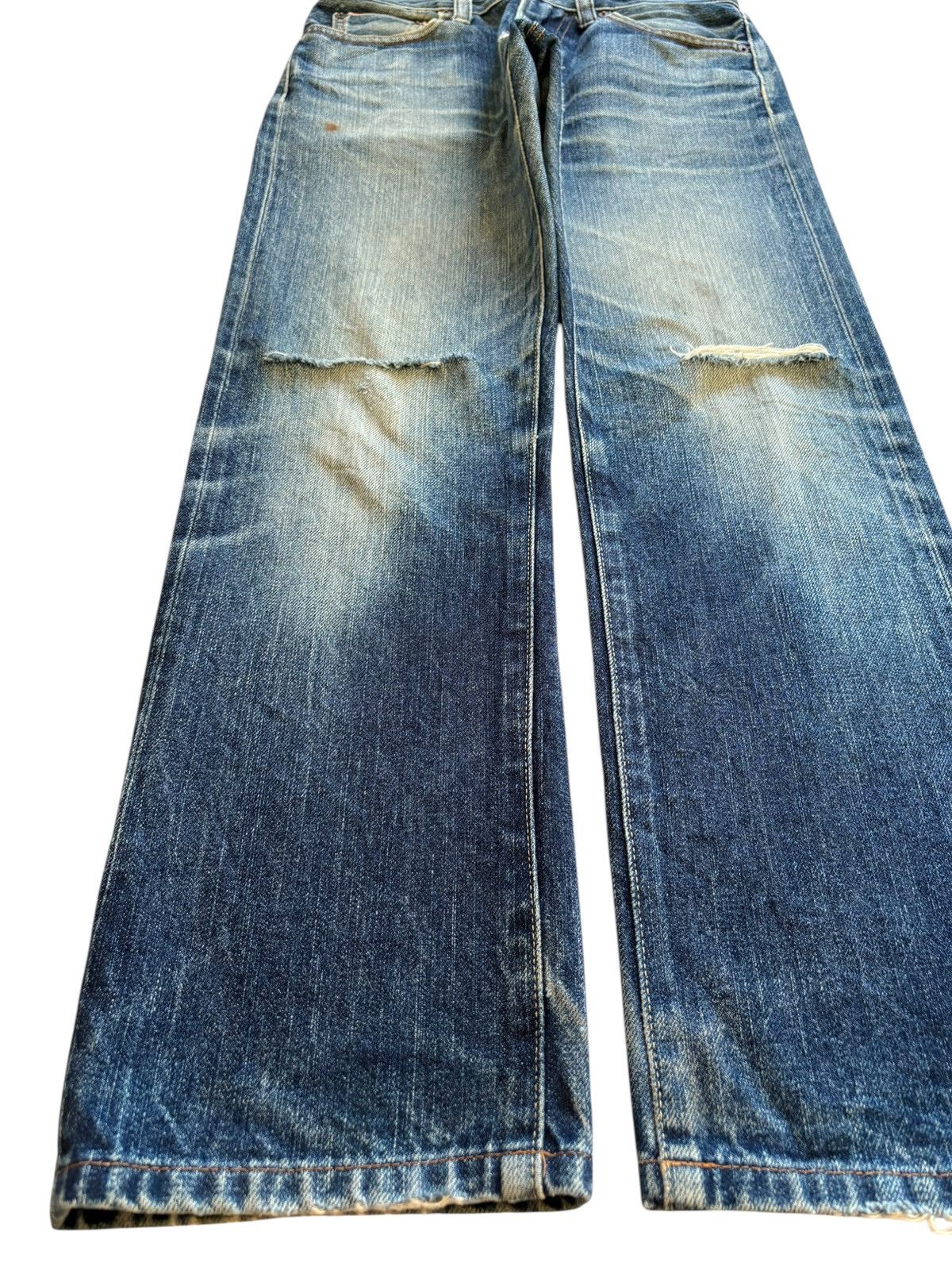 Uniqlo Vintage Uniqlo Selvedge Rusty Mud Wash Ripped Jeans Size US 28 / EU 44 - 7 Thumbnail