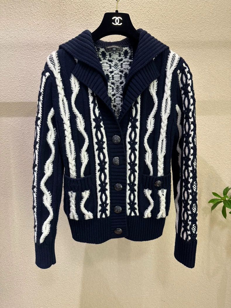 Chanel Hamburger series Wang Yibo's same knitted jacket