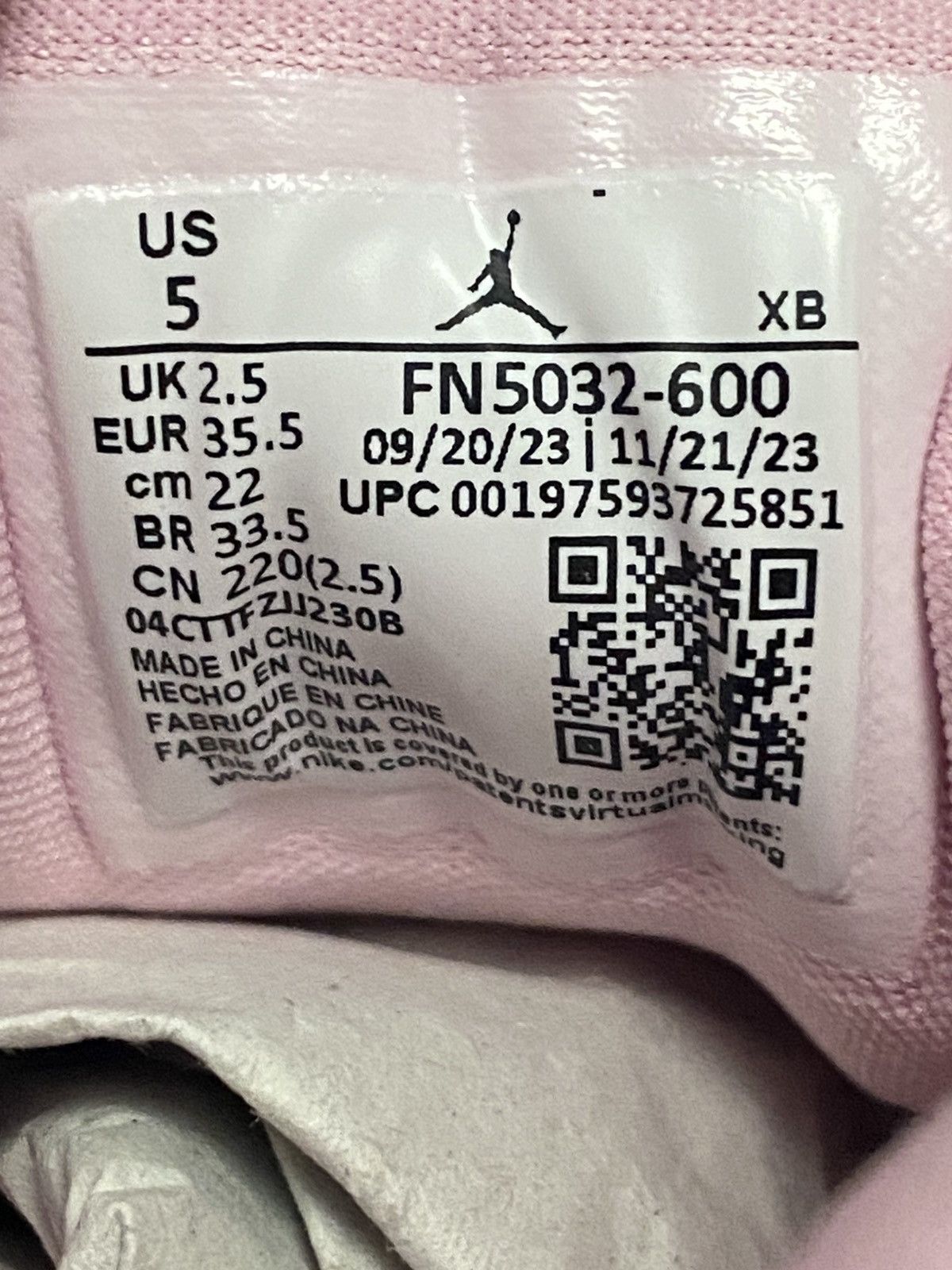 Jordan Brand Size 5W/3.5M - Jordan 1 Low Perfect Pink Metallic Gold Size US 5 / IT 35 - 7 Thumbnail