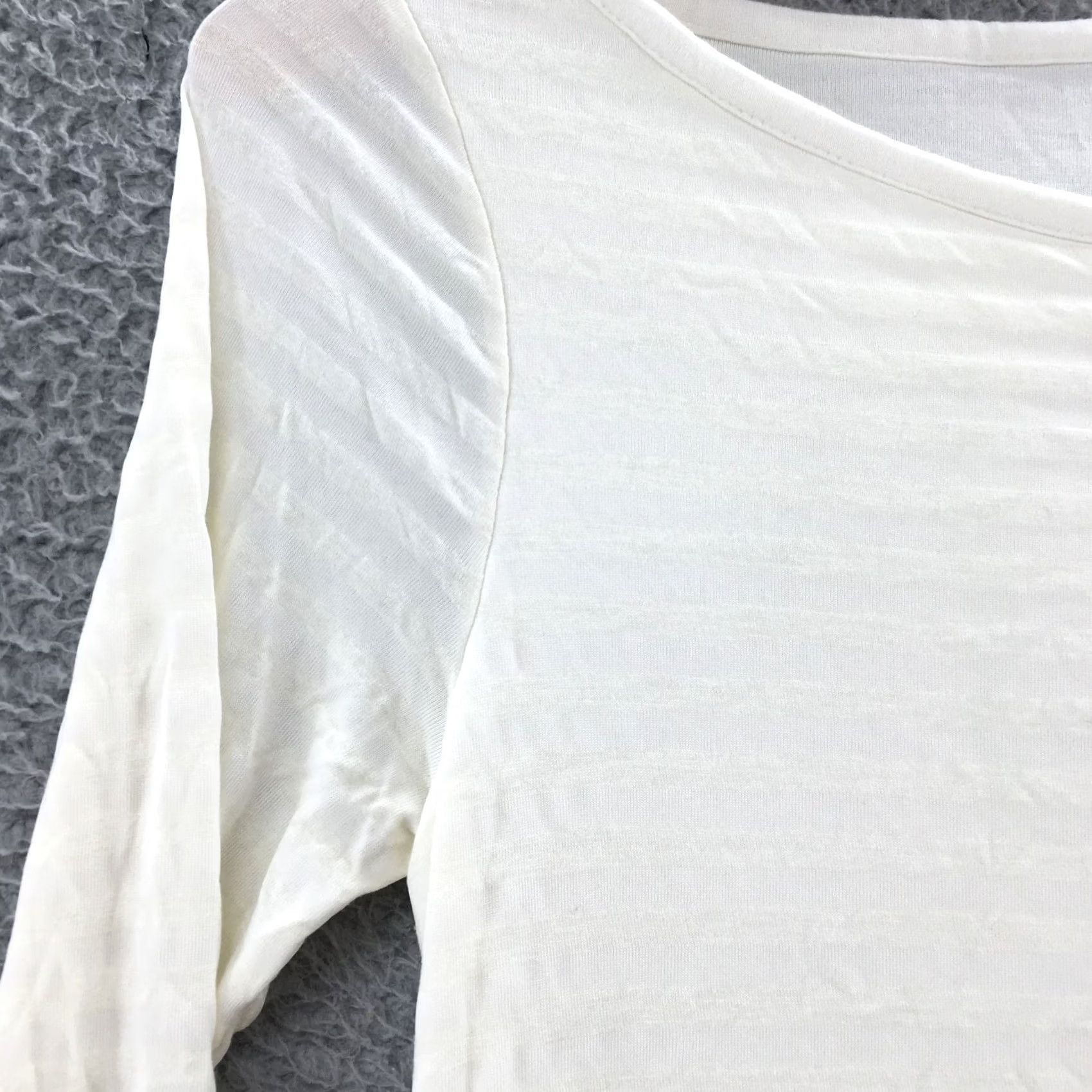 Banana Republic Banana Republic Blouse Top Womens S Beige Striped Long Sleeve Pullover Knit Shirt Casual Workwear Modern Fit Size S / US 4 / IT 40 - 5 Thumbnail