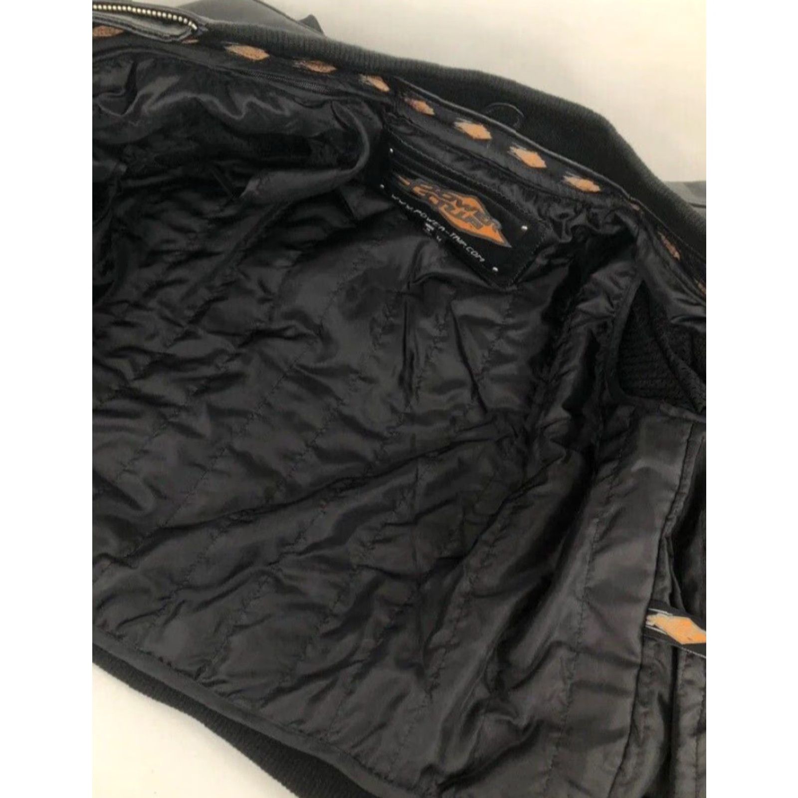 Vintage POWER TRIP Leather Motorcycle Biker Mens M Bomber Jacket Black Size US M / EU 48-50 / 2 - 7 Thumbnail