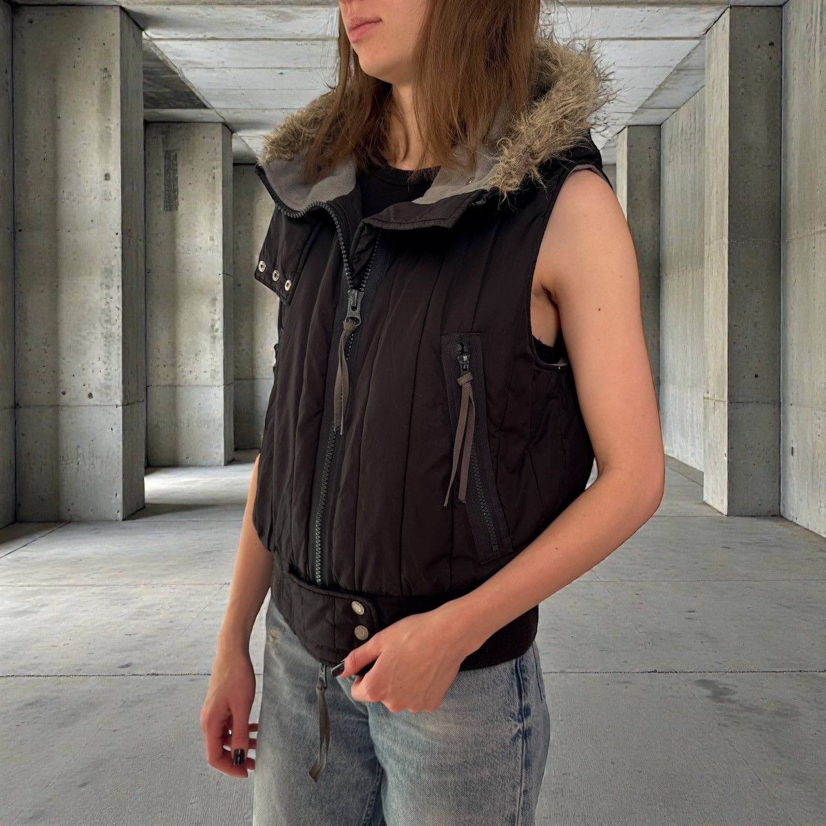Bench Bench Vintage Gorpcore Y2K Faux Fur Hooded Jacket Size L / US 10 / IT 46 - 1 Thumbnail