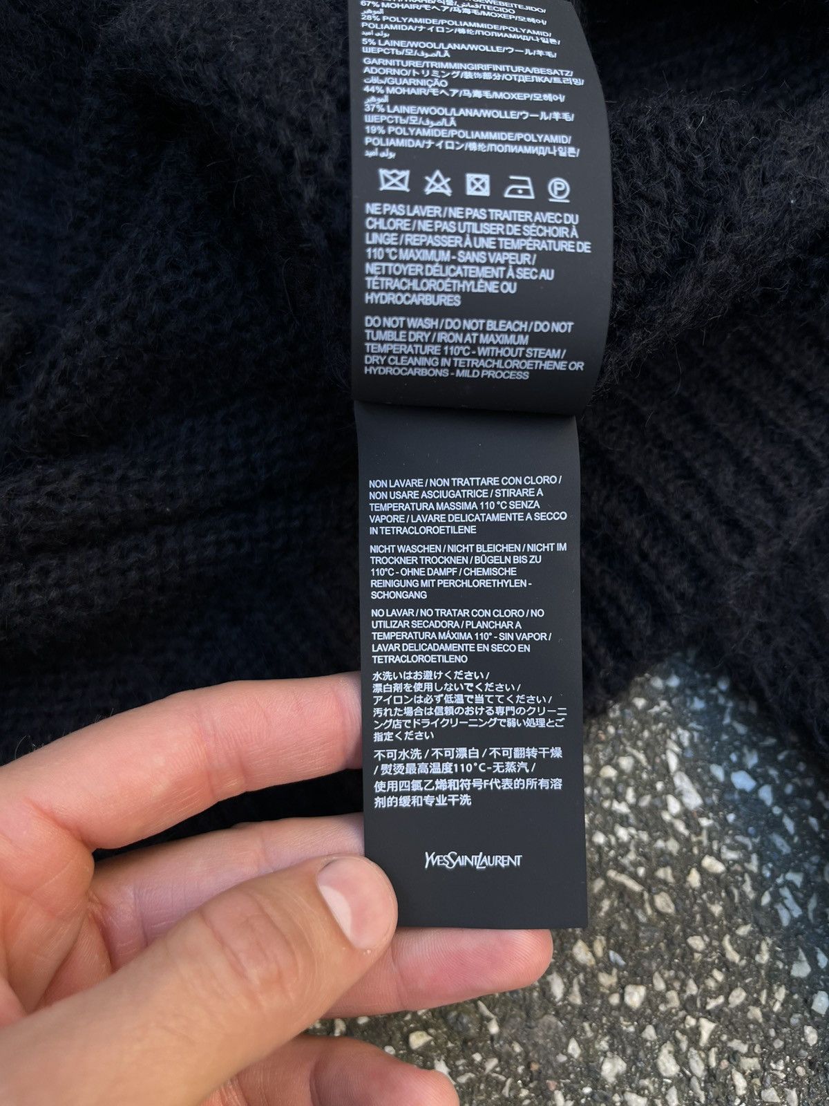 Saint Laurent Paris Saint Laurent Mohair Knit Sweater Black M Size US M / EU 48-50 / 2 - 9 Thumbnail