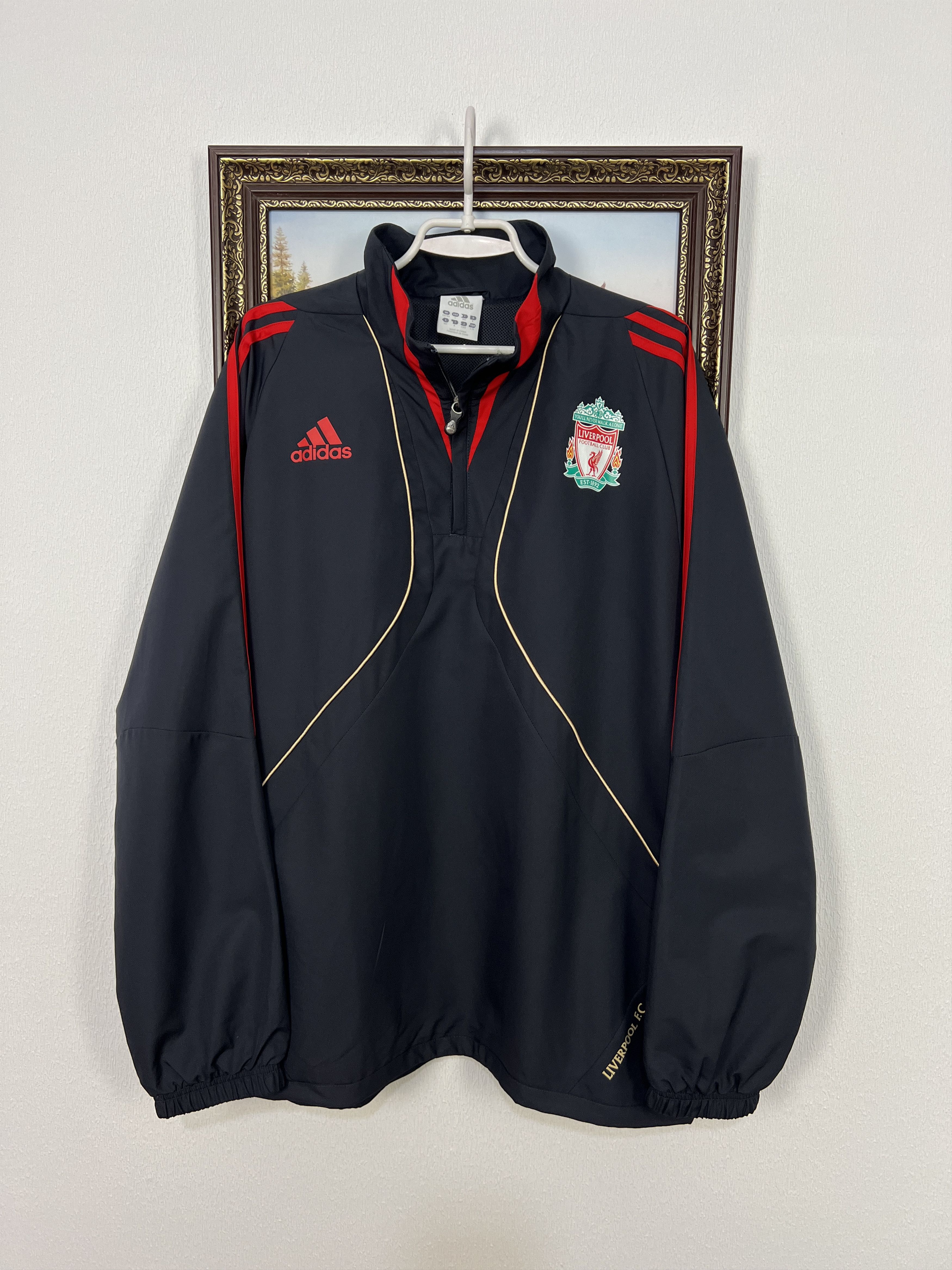 Adidas Vintage Adidas Liverpool Football Jacket Soccer Train Size US L / EU 52-54 / 3 - 1 Thumbnail