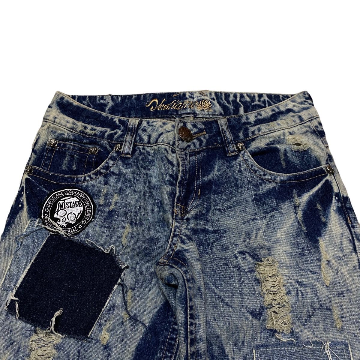 If Six Was Nine × Japanese Brand Rare Design Vintage Brand Vestiamo Distressed Jeans 2000s Size US 31 - 3 Thumbnail