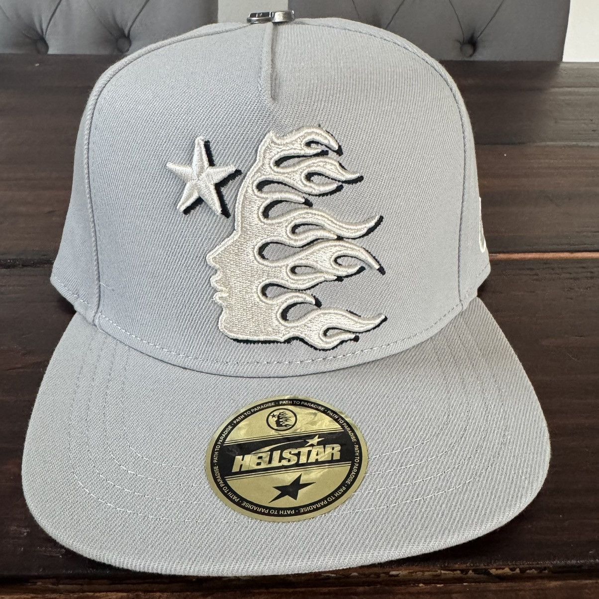 HELLSTAR Hellstar Studded Flame Beanie Grey | Grailed