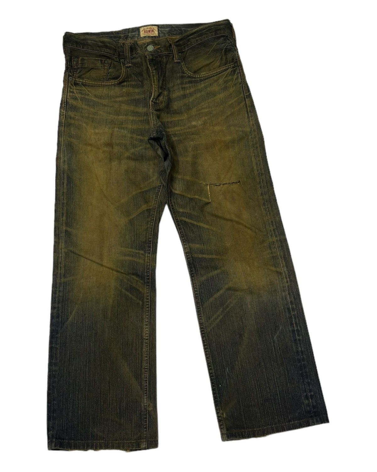 Edwin EDWIN RUSTY MUD WASH BAGGY DISTRESS DENIM JEANS Size US 34 / EU 50 - 3 Thumbnail