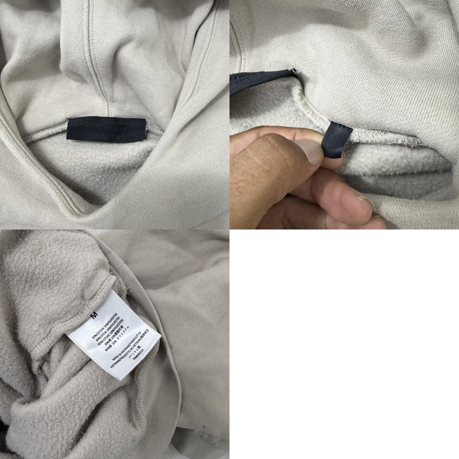 Vintage Fear Of God Essentials Hoodie Mens M Gray Pullover Graphic Print Crew Neck Relaxed Fit Size US M / EU 48-50 / 2 - 10 Thumbnail