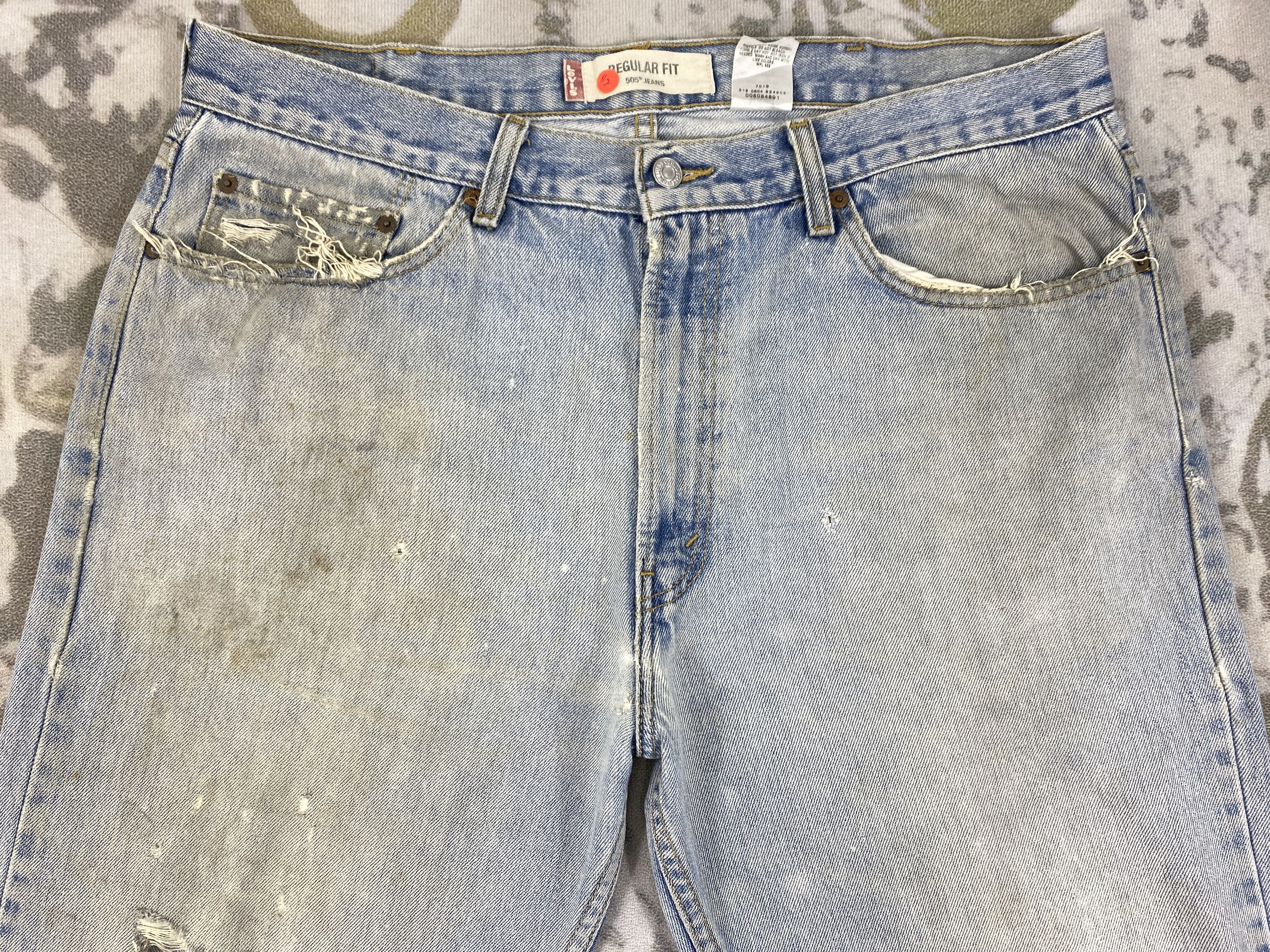 Levi's Light Blue Wash Vintage Levi's 505 37x29.5 Denim -JN1913 Size US 37 - 3 Thumbnail
