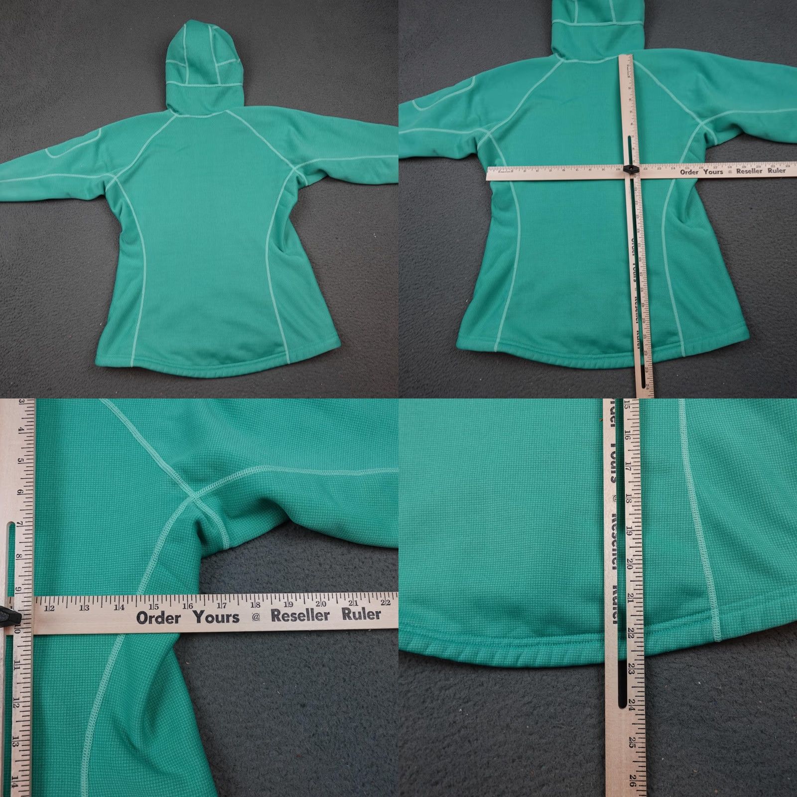 Vintage REI Jacket Womens Small Teal Polartec Wind Pro Hooded Full Zip Fleece Jacket Size S / US 4 / IT 40 - 8 Thumbnail