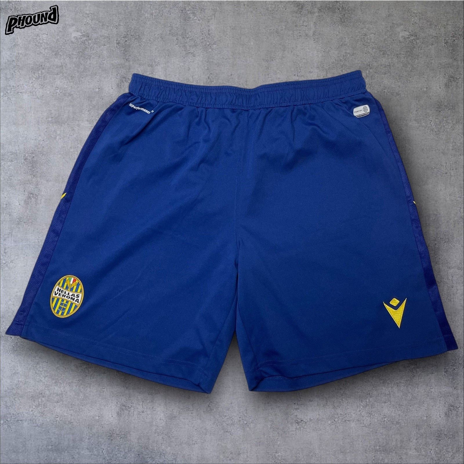 Macron Macron Hellas Verona Blue Football Shorts S047 Size US 32 / EU 48 - 1 Thumbnail