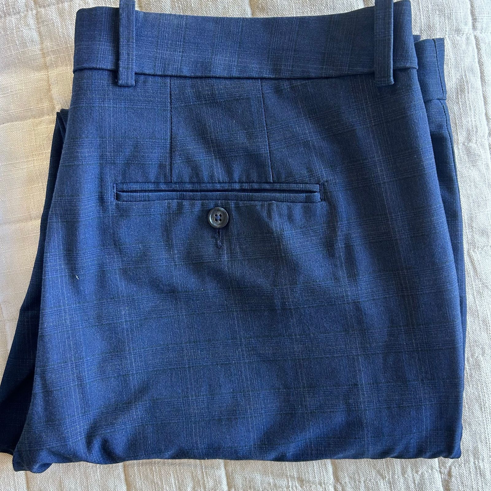 Perry Ellis Men’s Perry Ellis blue plaid trousers Size US 36 / EU 52 - 7 Thumbnail