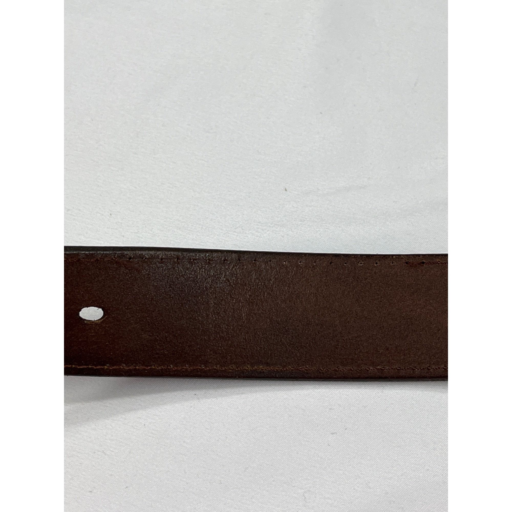Guess Guess SKU 7926 Authentic Brown Leather Belt Metal Buckle Size ONE SIZE - 5 Thumbnail