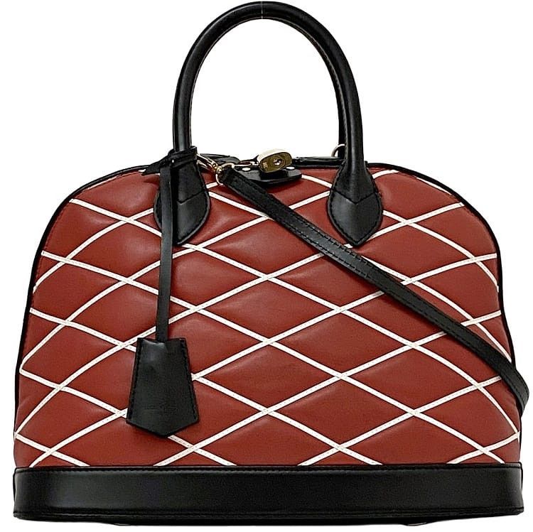 Louis Vuitton LOUIS VUITTON Handbag Red Leather Size ONE SIZE - 1 Thumbnail