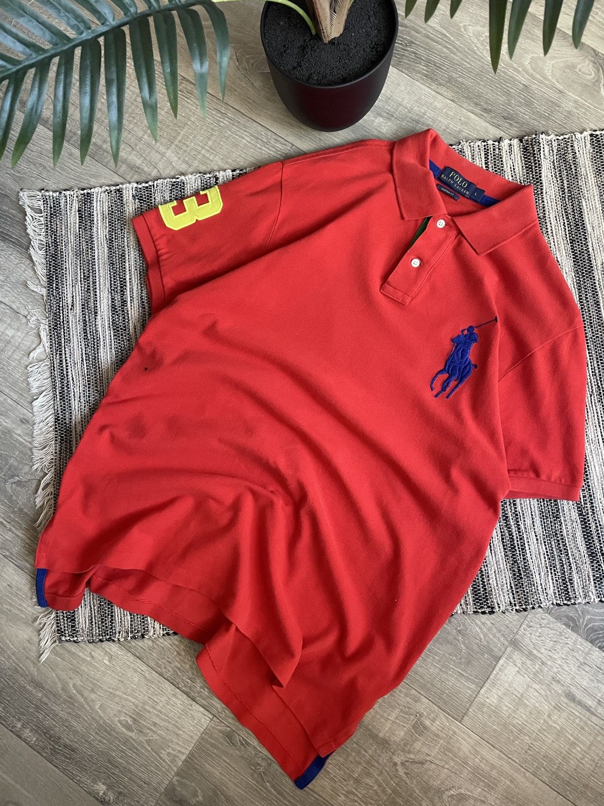 RRL Ralph Lauren 🐎 Polo Ralph Lauren 00s Vintage Collar Neck Polo T-Shirt L Size US L / EU 52-54 / 3 - 1 Thumbnail