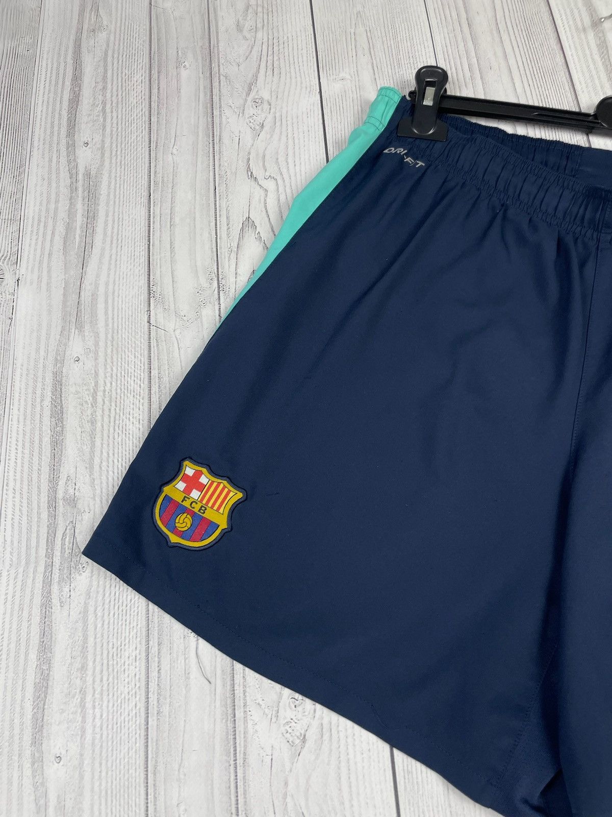Nike Vintage Barcelona soccer Shorts Away blue rare size M Size US 32 / EU 48 - 3 Thumbnail